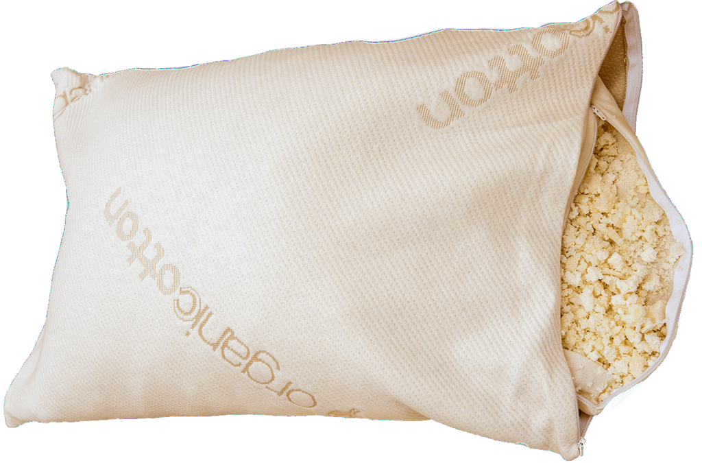 Organic Shredded Rubber Deluxe Organic Pillow is designed for your comfort