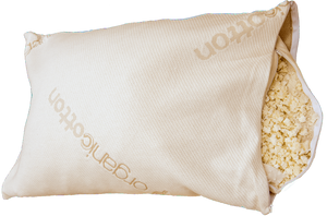 Organic Shredded Rubber Deluxe Organic Pillow is designed for your comfort
