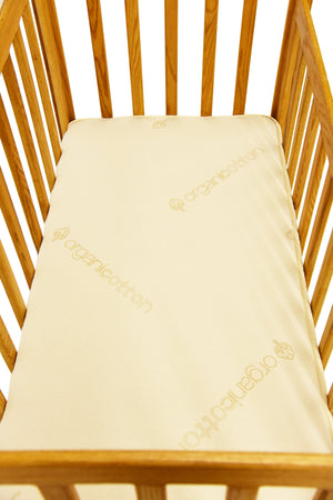 Crib Mattress is made of organic cotton and certified organic latex. 